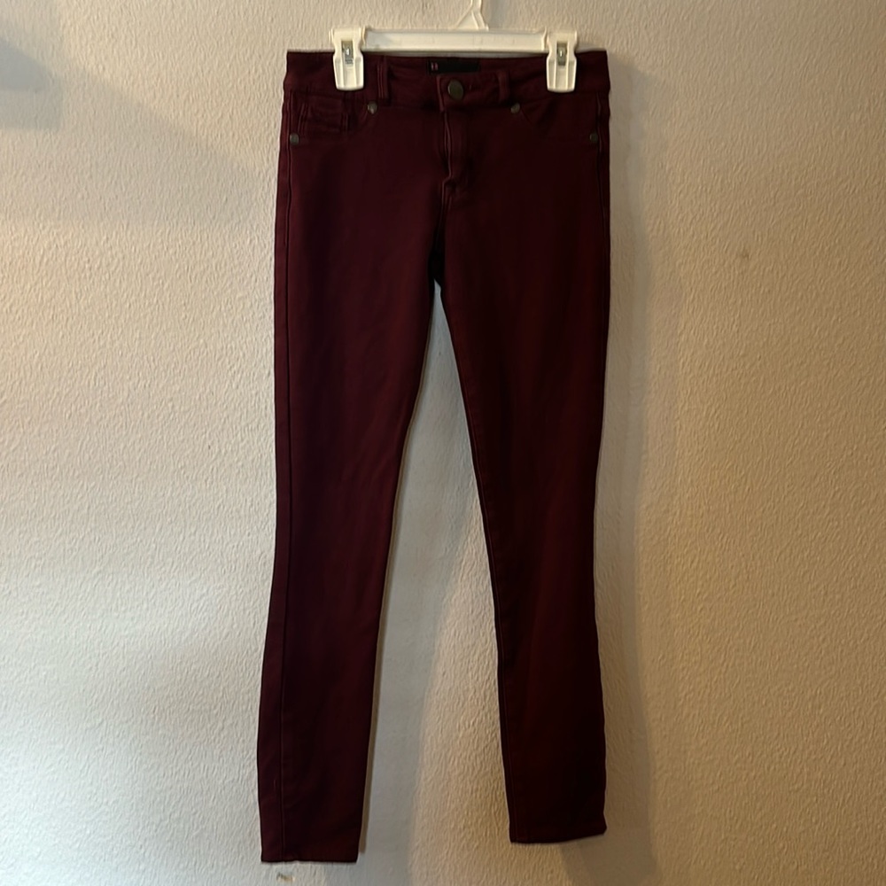 Denimocracy maroon skinny jeggings size XS